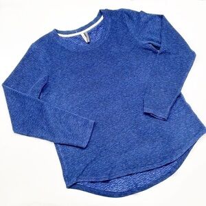 Jaclyn Intimates blue fleece long sleeve pajama top